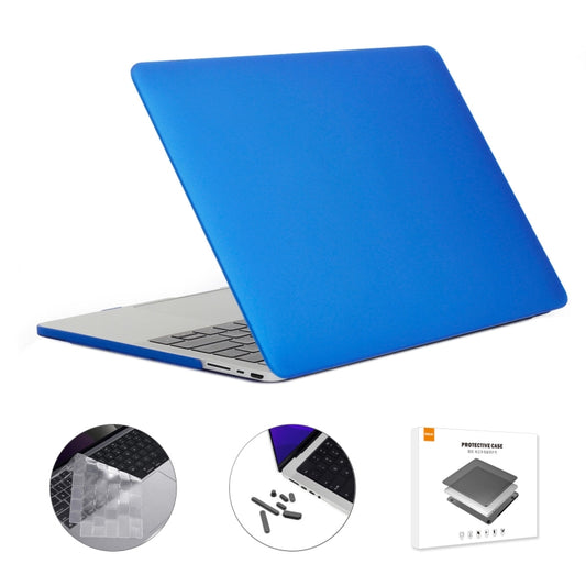 ENKAY Hat-Prince 3 in 1 Matte Laptop Protective Case + TPU Keyboard Film + Anti-dust Plugs Set for MacBook Pro 16.2 inch A2485 2021/A2880 2023, Version:US Version(Dark Blue) - MacBook Pro Cases by ENKAY | Online Shopping South Africa | PMC Jewellery | Buy Now Pay Later Mobicred