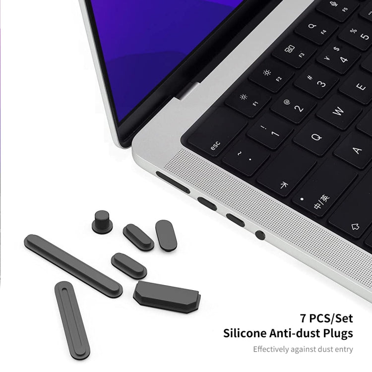 ENKAY Hat-Prince 3 in 1 Matte Laptop Protective Case + TPU Keyboard Film + Anti-dust Plugs Set for MacBook Pro 16.2 inch A2485 2021/A2880 2023, Version:US Version(Purple) - MacBook Pro Cases by ENKAY | Online Shopping South Africa | PMC Jewellery | Buy Now Pay Later Mobicred