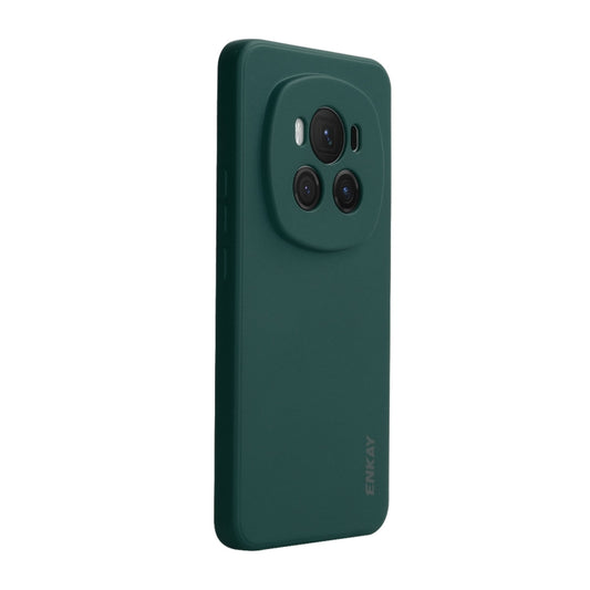 For Honor Magic6 ENKAY Liquid Silicone Soft Shockproof Phone Case(Dark Green) - Honor Cases by ENKAY | Online Shopping South Africa | PMC Jewellery | Buy Now Pay Later Mobicred