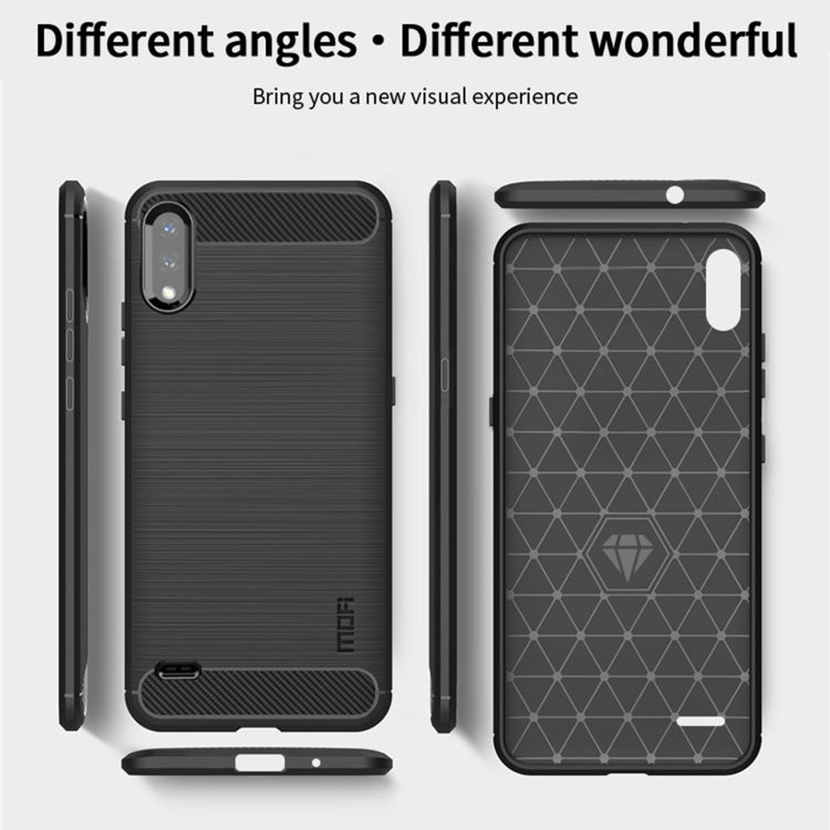 For LG K22 / K22 Plus MOFI Gentleness Brushed Carbon Fiber Soft TPU Case(Blue) - LG by MOFI | Online Shopping South Africa | PMC Jewellery