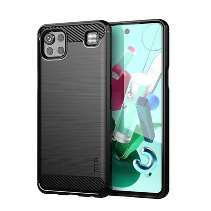 For LG K92 MOFI Gentleness Brushed Carbon Fiber Soft TPU Case(Black) - LG by MOFI | Online Shopping South Africa | PMC Jewellery