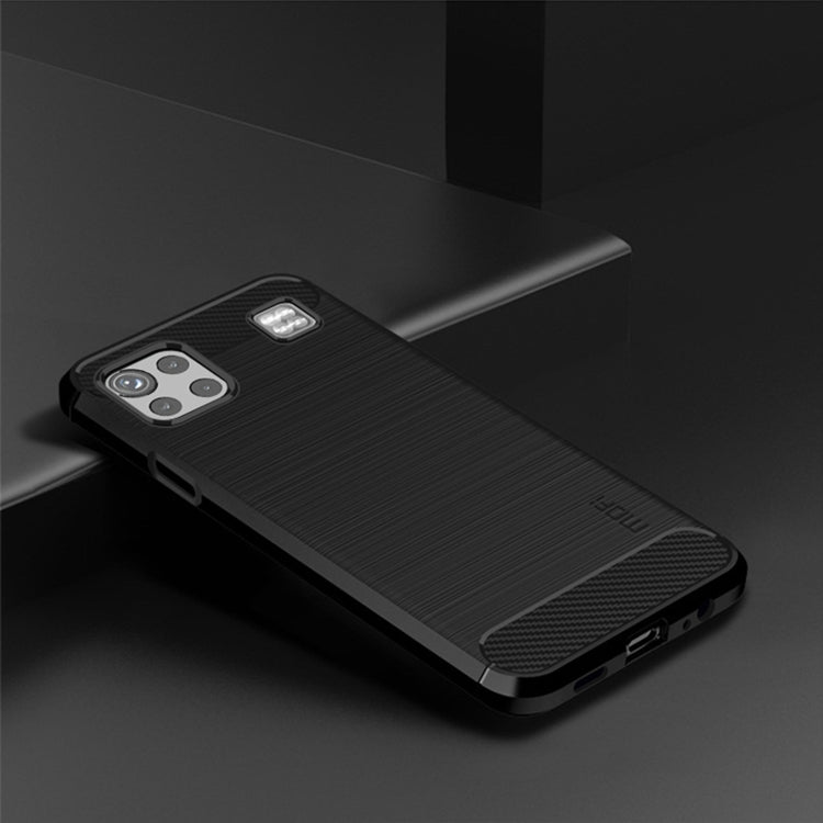 For LG K92 MOFI Gentleness Brushed Carbon Fiber Soft TPU Case(Black) - LG by MOFI | Online Shopping South Africa | PMC Jewellery