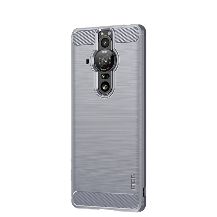 For Sony Xperia Pro-I MOFI Gentleness Brushed Carbon Fiber Soft TPU Case(Grey) - Sony Cases by MOFI | Online Shopping South Africa | PMC Jewellery