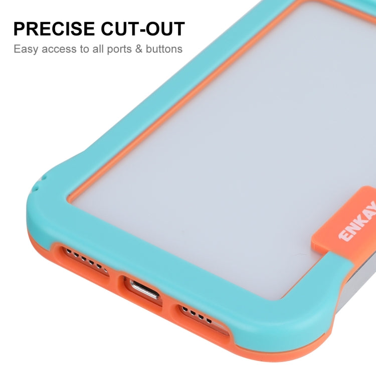 For iPhone 13 Pro ENKAY Frameless Hollow Shockproof PC Case (White) - iPhone 13 Pro Cases by ENKAY | Online Shopping South Africa | PMC Jewellery | Buy Now Pay Later Mobicred