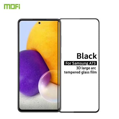 For Samsung Galaxy A73 5G MOFI 9H 3D Explosion-proof Tempered Glass Film(Black) - Galaxy Tempered Glass by MOFI | Online Shopping South Africa | PMC Jewellery