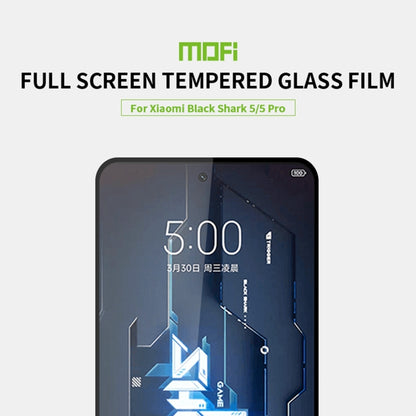 For Xiaomi Black Shark 5 / 5 Pro MOFI 9H 2.5D Full Screen Tempered Glass Film(Black) -  by MOFI | Online Shopping South Africa | PMC Jewellery