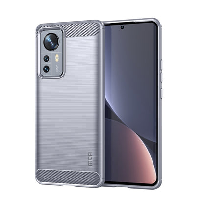 For Xiaomi 12 Pro MOFI Gentleness Brushed Carbon Fiber Soft TPU Case(Gray) - Xiaomi Cases by MOFI | Online Shopping South Africa | PMC Jewellery