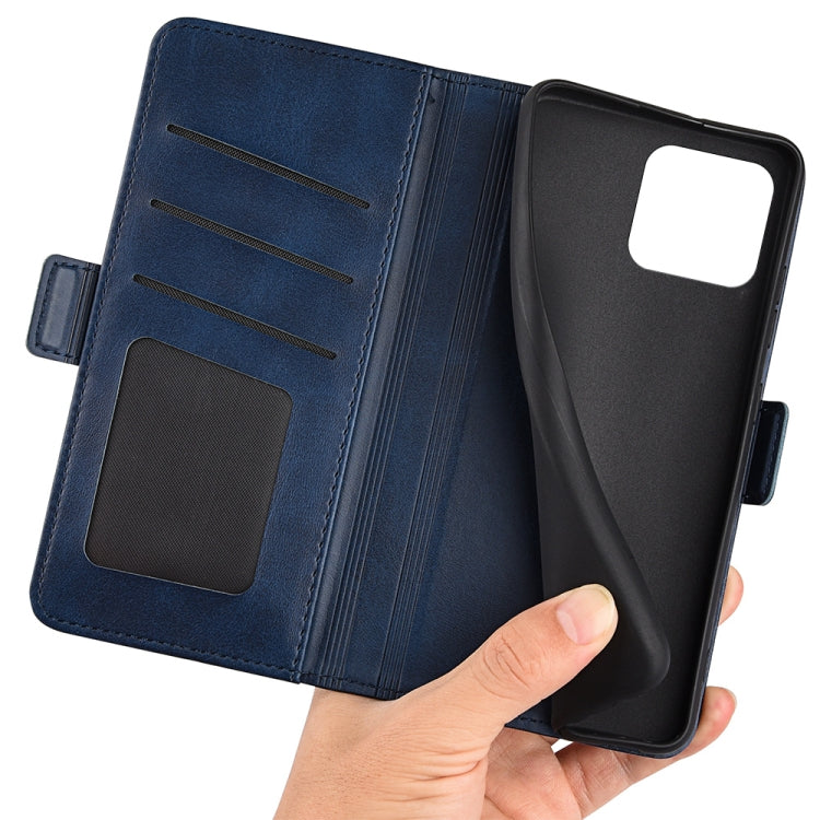 For Blackview A55 Pro Dual-side Magnetic Buckle Leather Phone Case(Dark Blue) - More Brand by PMC Jewellery | Online Shopping South Africa | PMC Jewellery | Buy Now Pay Later Mobicred