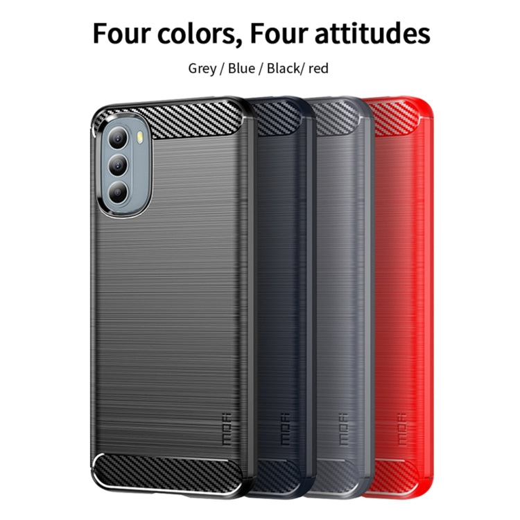 For Motorola Moto G31/G41 MOFI Gentleness Series Brushed Texture Carbon Fiber TPU Phone Case(Black) - Motorola Cases by MOFI | Online Shopping South Africa | PMC Jewellery