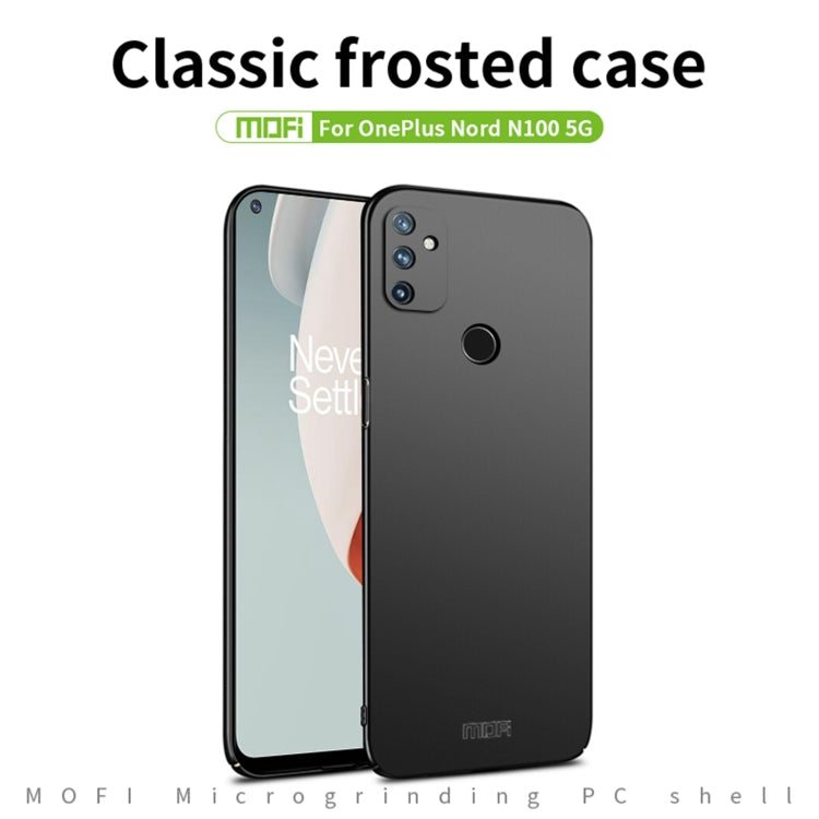 For OnePlus Nord N100 5G MOFI Frosted PC Ultra-thin Hard Case(Blue) - OnePlus Cases by MOFI | Online Shopping South Africa | PMC Jewellery