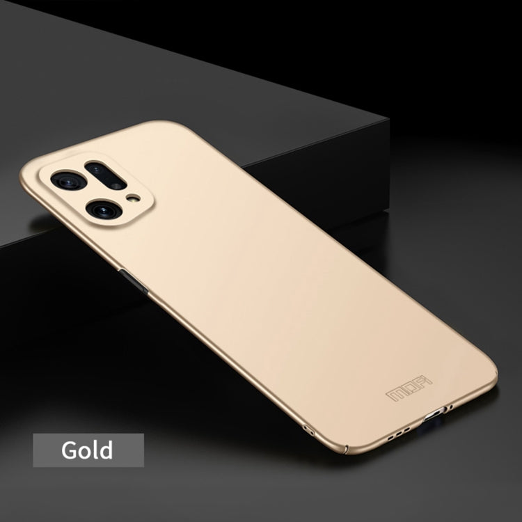 For OPPO Find X5 MOFI Frosted PC Ultra-thin Hard Case(Gold) - free shipping - PMC TechLife - Order now!