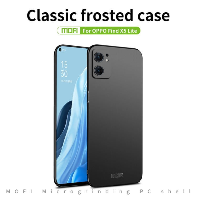 For OPPO Reno7 5G Global / Find X5 Lite MOFI Frosted PC Ultra-thin Hard Case(Gold) - OPPO Cases by MOFI | Online Shopping South Africa | PMC Jewellery