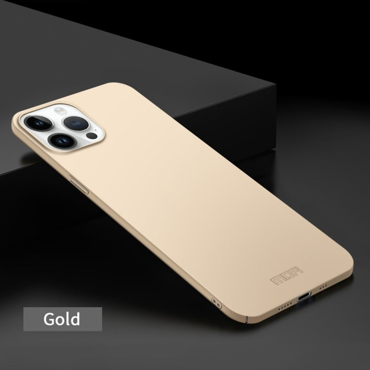 For iPhone 14 Pro MOFI Frosted PC Ultra-thin Hard Case (Gold) - iPhone 14 Pro Cases by MOFI | Online Shopping South Africa | PMC Jewellery