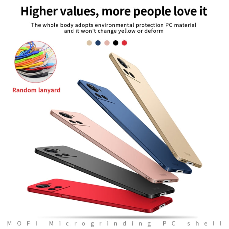 For OnePlus Ace 5G / 10R 5G MOFI Frosted PC Ultra-thin Hard Case(Blue) - OnePlus Cases by MOFI | Online Shopping South Africa | PMC TechLife | Buy Now Pay Later Mobicred