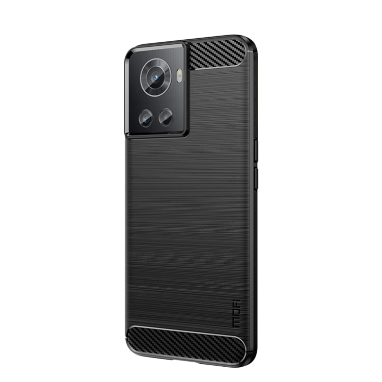 For OnePlus Ace / 10R 5G MOFI Gentleness Series Brushed Texture Carbon Fiber Soft TPU Case(Black) - OnePlus Cases by MOFI | Online Shopping South Africa | PMC Jewellery