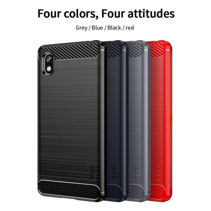 For Sony Xperia Ace 3 MOFI Gentleness Brushed Carbon Fiber Soft TPU Case(Red) - Sony Cases by MOFI | Online Shopping South Africa | PMC Jewellery