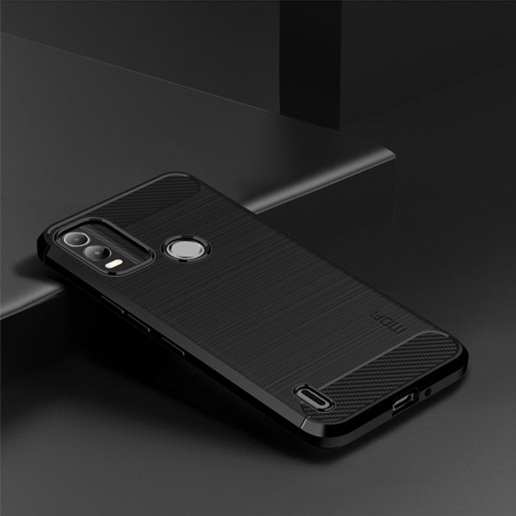 For Nokia C21 Plus MOFI Gentleness Brushed Carbon Fiber Soft TPU Case(Black) - Nokia Cases by MOFI | Online Shopping South Africa | PMC Jewellery