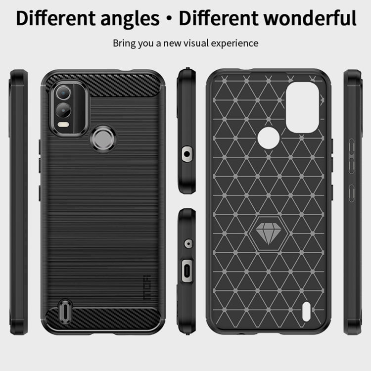 For Nokia C21 Plus MOFI Gentleness Brushed Carbon Fiber Soft TPU Case(Black) - Nokia Cases by MOFI | Online Shopping South Africa | PMC TechLife | Buy Now Pay Later Mobicred