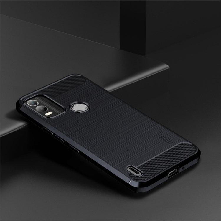 For Nokia C21 Plus MOFI Gentleness Brushed Carbon Fiber Soft TPU Case(Blue) - Nokia Cases by MOFI | Online Shopping South Africa | PMC TechLife | Buy Now Pay Later Mobicred