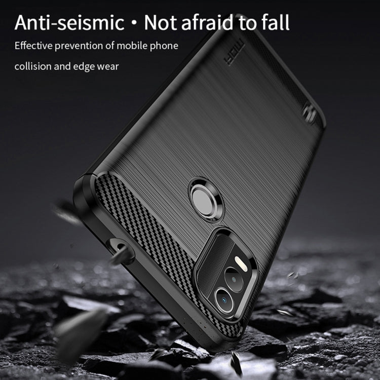 For Nokia C21 Plus MOFI Gentleness Brushed Carbon Fiber Soft TPU Case(Blue) - Nokia Cases by MOFI | Online Shopping South Africa | PMC TechLife | Buy Now Pay Later Mobicred