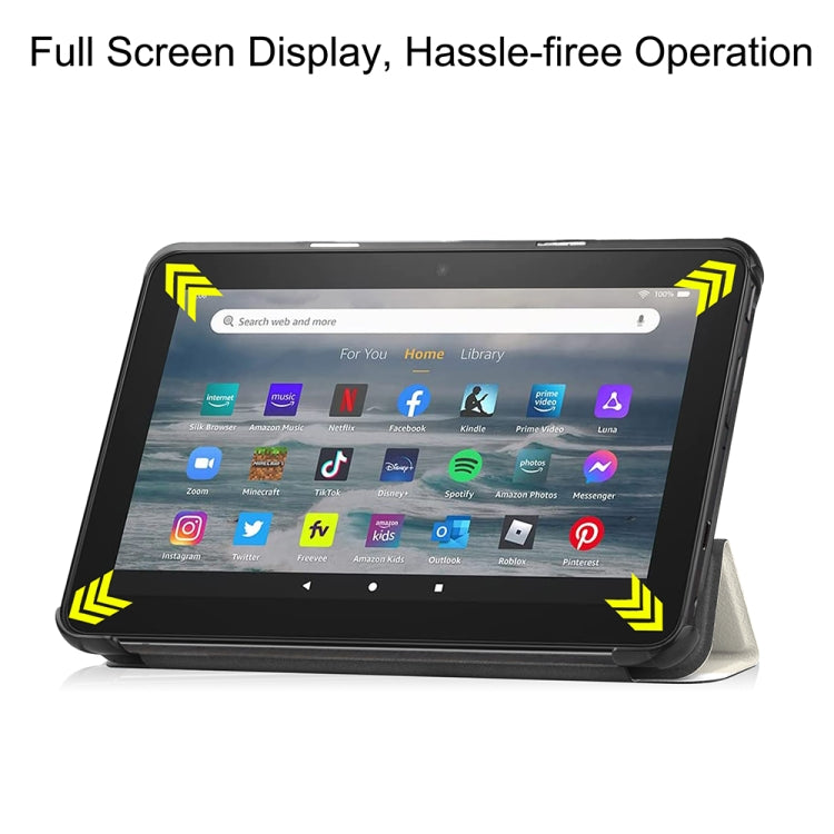 Amazon Fire 7 12th 2022 JSM Smart Leather Tablet Case(Lazy Cat) - free shipping - PMc TechLife - Order now!