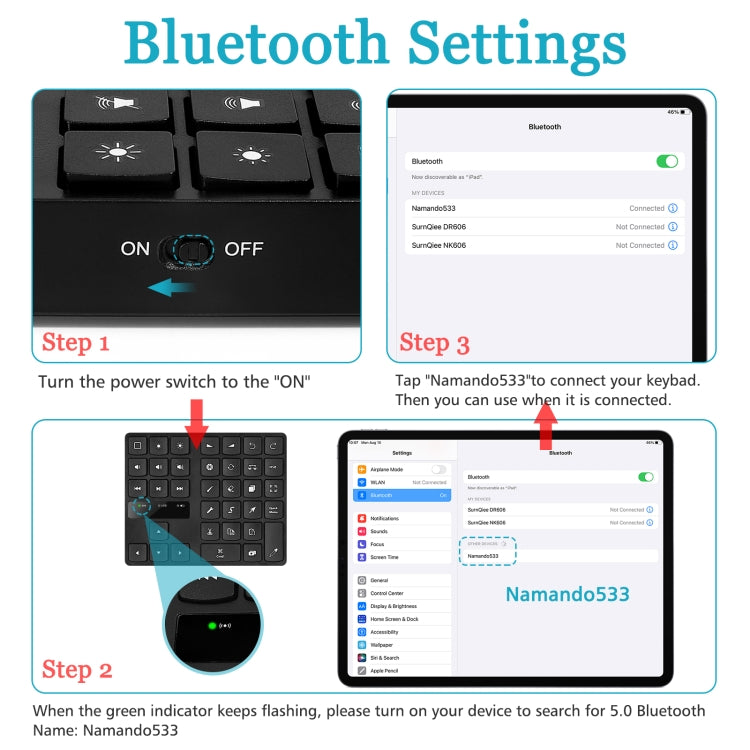 MC-533 Bluetooth 5.0 Painting Keyboard 35 keys Keypad Wireless Digital keyboard - Wireless Keyboard by PMC Jewellery | Online Shopping South Africa | PMC Jewellery | Buy Now Pay Later Mobicred