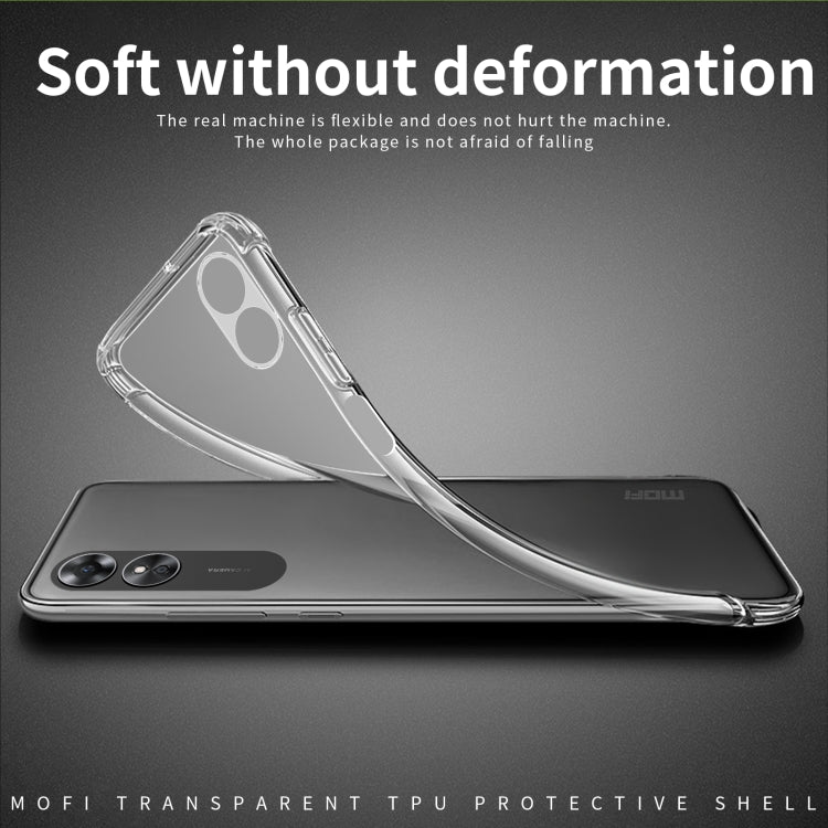 For OPPO A17 / A17K MOFI Ming Series Ultra-thin TPU Phone Case(Transparent) - OPPO Cases by MOFI | Online Shopping South Africa | PMC Jewellery