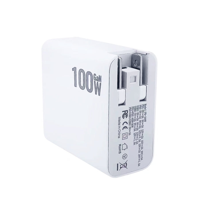 GaN 100W Dual USB+Dual USB-C/Type-C Multi Port Charger with  1.8m Type-C to MagSafe 1 / L Header Data Cable US / AU Plug - Cable & Adapter by PMC Jewellery | Online Shopping South Africa | PMC Jewellery | Buy Now Pay Later Mobicred