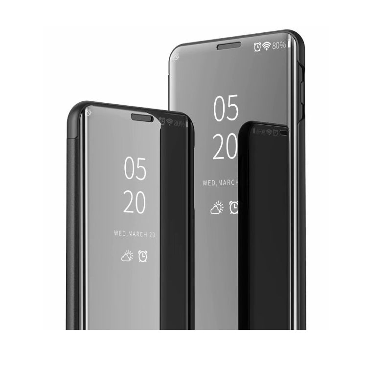 For Samsung Galaxy S23 Ultra 5G Plated Mirror Leather Phone Case with Holder(Silver) - Galaxy S23 5G Cases by PMC TechLife | Online Shopping South Africa | PMC TechLife | Buy Now Pay Later Mobicred