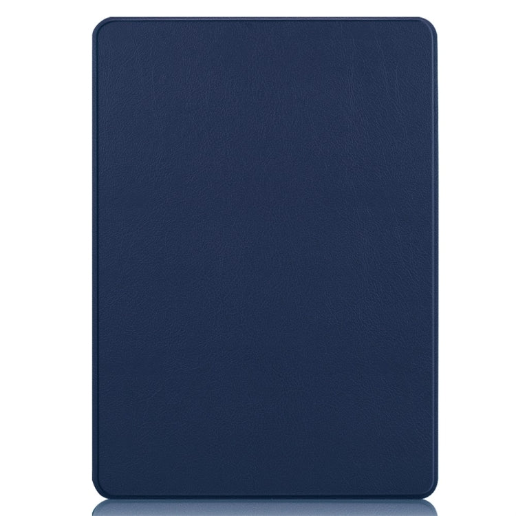 For Microsoft Surface Pro 9 JUNSUNMAY Custer Solid Color 3-Fold Stand Leather Tablet Case(Dark Blue) - Microsoft by JUNSUNMAY | Online Shopping South Africa | PMC Jewellery | Buy Now Pay Later Mobicred