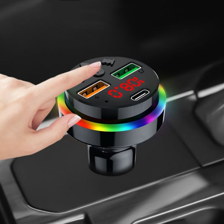 PDF15 FM Transmitter Bluetooth 5.0 Handsfree Car Kit Audio MP3 Player - Bluetooth Car Kits by PMC Jewellery | Online Shopping South Africa | PMC Jewellery | Buy Now Pay Later Mobicred