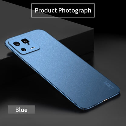 For Xiaomi 13 MOFI Fandun Series Frosted Ultra-thin PC Hard Phone Case(Blue) - 13 Pro Cases by MOFI | Online Shopping South Africa | PMC Jewellery