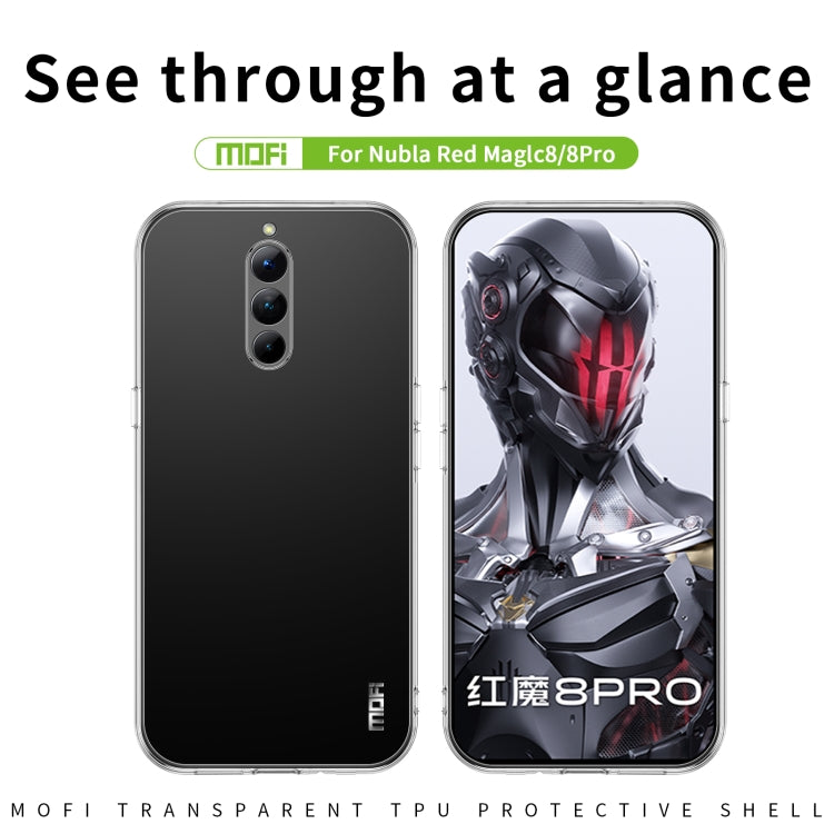 For ZTE Nubia Red Magic 8 / 8 Pro MOFI Ming Series Ultra-thin TPU Phone Case(Transparent) - ZTE Cases by MOFI | Online Shopping South Africa | PMC Jewellery