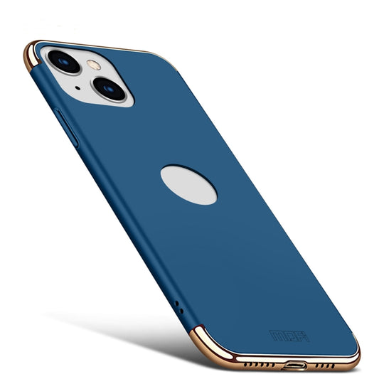 For iPhone 14 Plus MOFI Yatun Series 3 in 1 Stitching PC Phone Case(Blue) - iPhone 14 Plus Cases by MOFI | Online Shopping South Africa | PMC Jewellery