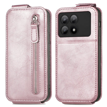 For Xiaomi Redmi K70E Zipper Wallet Vertical Flip Leather Phone Case(Pink) - K70E Cases by PMC Jewellery | Online Shopping South Africa | PMC Jewellery | Buy Now Pay Later Mobicred