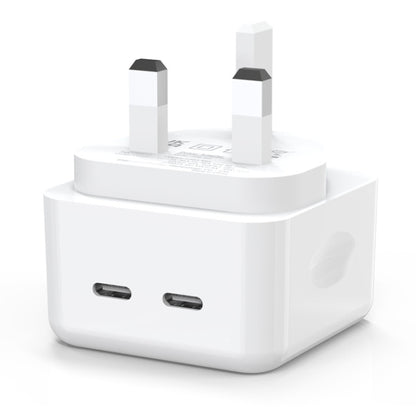 NORTHJO NOGAN3502 GaN PD PPS 35W Dual USB-C / Type-CWall Fast Charger, Plug Type:UK Plug(White) - USB Charger by NORTHJO | Online Shopping South Africa | PMC Jewellery | Buy Now Pay Later Mobicred