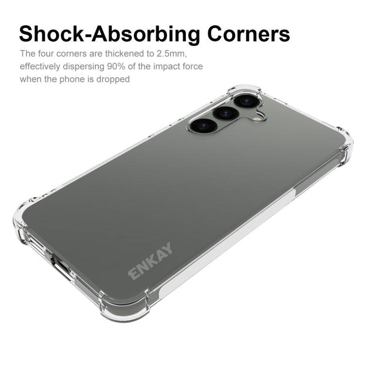 For Samsung Galaxy S24 5G ENKAY Clear TPU Shockproof Anti-slip Phone Case - Galaxy S24 5G Cases by ENKAY | Online Shopping South Africa | PMC Jewellery | Buy Now Pay Later Mobicred