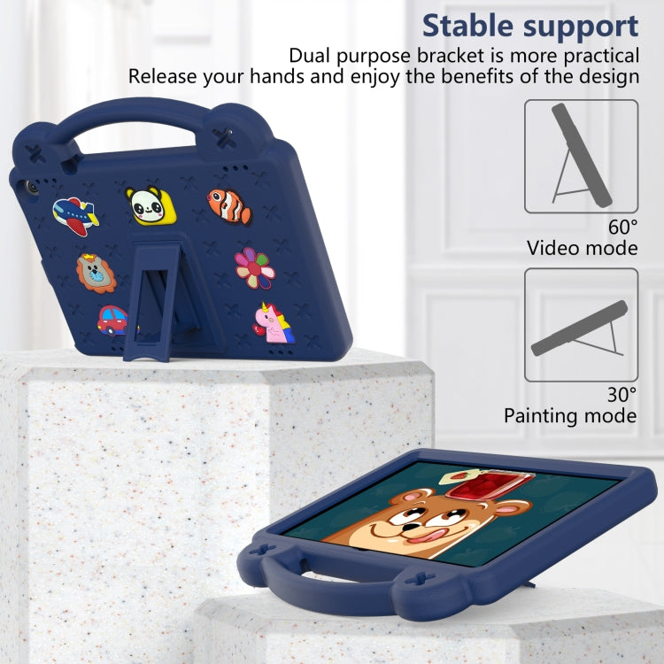 For Amazon Fire HD 10 2021 Handle Kickstand Children EVA Shockproof PC Tablet Case(Navy Blue) - Amazon by PMC TechLife | Online Shopping South Africa | PMC TechLife | Buy Now Pay Later Mobicred