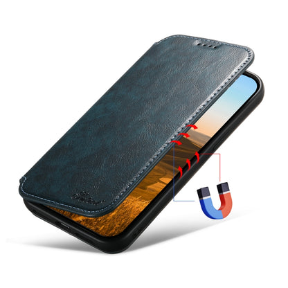 For iPhone 14 Suteni J05 Leather Magnetic Magsafe Phone Case(Blue) - iPhone 14 Cases by Suteni | Online Shopping South Africa | PMC Jewellery | Buy Now Pay Later Mobicred