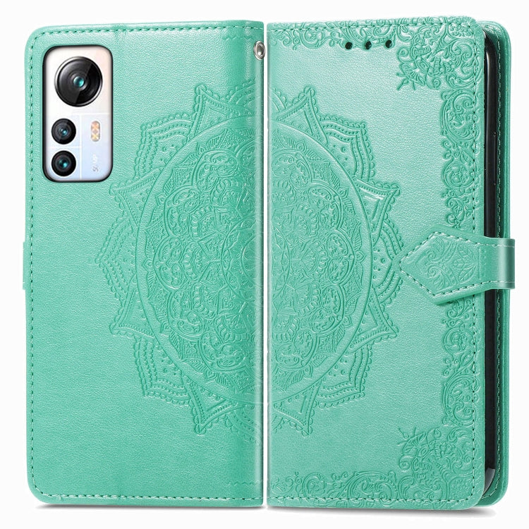 For Blackview A85 Mandala Flower Embossed Leather Phone Case(Green) - More Brand by PMC Jewellery | Online Shopping South Africa | PMC Jewellery | Buy Now Pay Later Mobicred