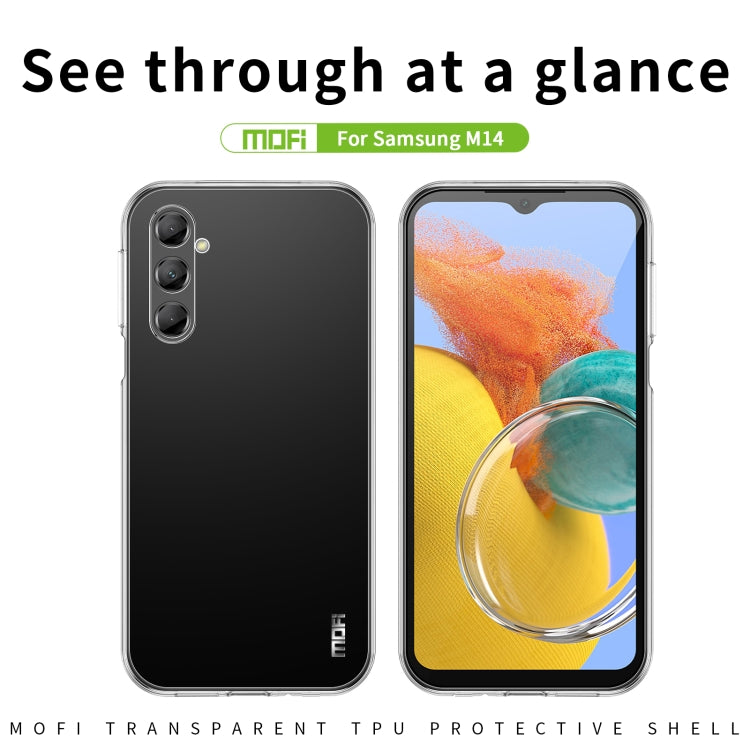 For Samsung Galaxy M14 MOFI Ming Series Ultra-thin TPU Phone Case(Transparent) - Galaxy Phone Cases by MOFI | Online Shopping South Africa | PMC Jewellery