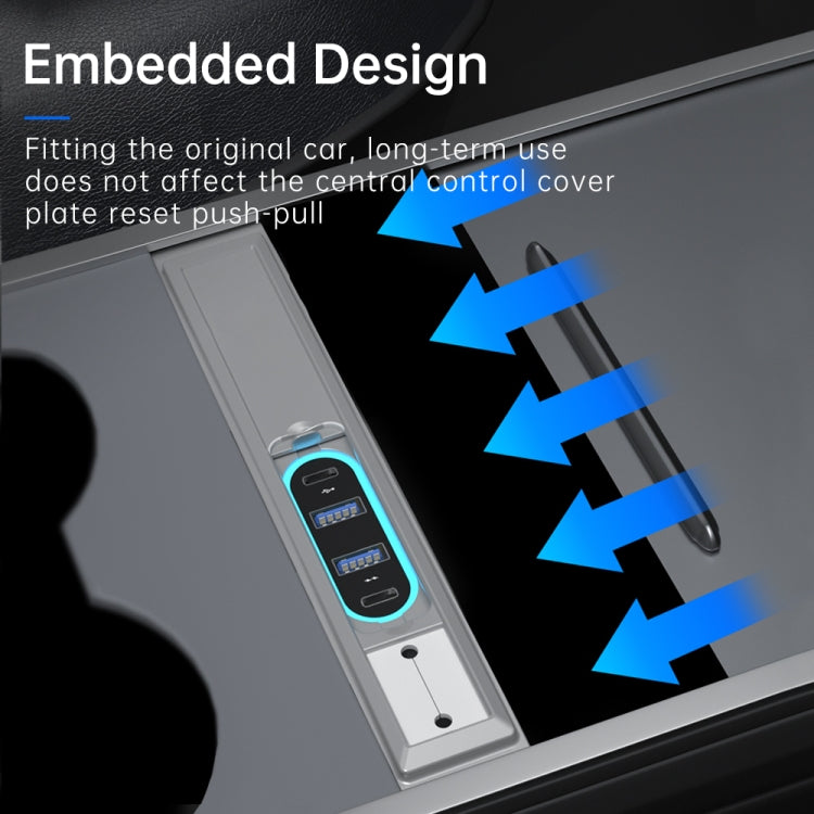 Z62A For Tesla Model 3 / Y Center Console 27W Fast Charging USB HUB Docking Station - DIY Modified Charger by PMC TechLife | Online Shopping South Africa | PMC TechLife | Buy Now Pay Later Mobicred