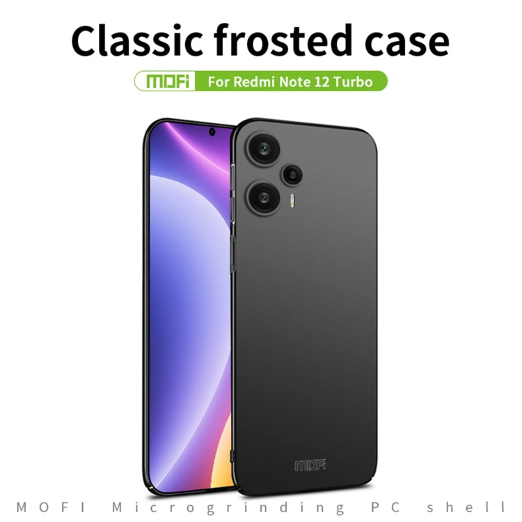 For?Redmi Note 12 Turbo 5G MOFI Micro-Frosted PC Ultra-thin Hard Phone Case(Black) - Xiaomi Cases by MOFI | Online Shopping South Africa | PMC TechLife