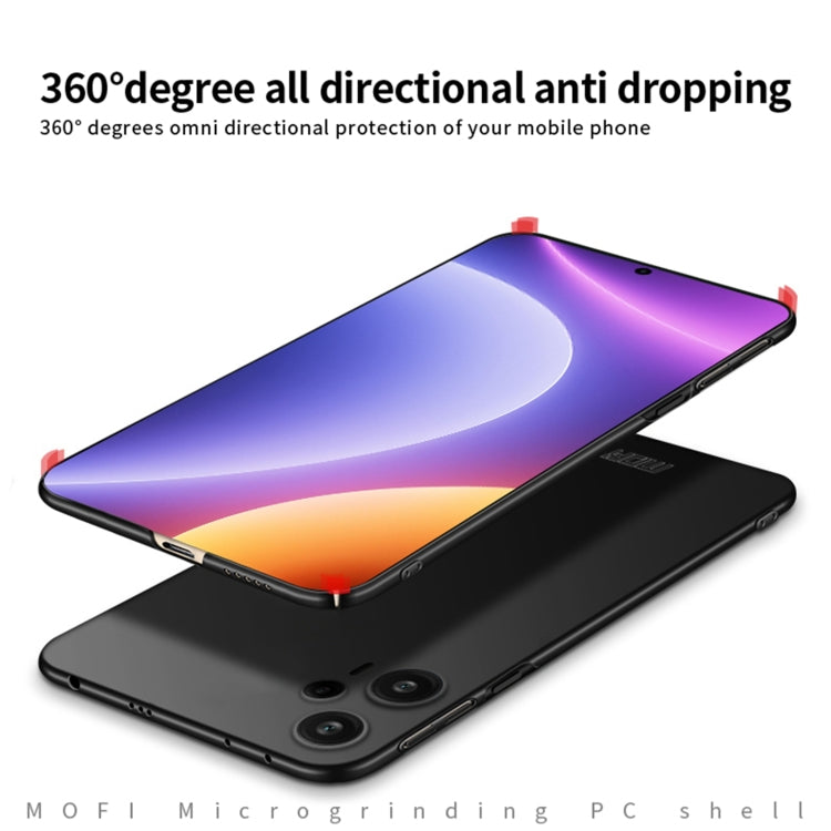 For?Redmi Note 12 Turbo 5G MOFI Micro-Frosted PC Ultra-thin Hard Phone Case(Black) - Xiaomi Cases by MOFI | Online Shopping South Africa | PMC Jewellery