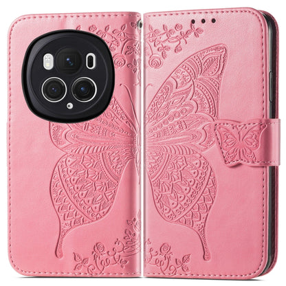 For Honor Magic6 Pro Butterfly Love Flower Embossed Leather Phone Case(Pink) - Honor Cases by PMC Jewellery | Online Shopping South Africa | PMC Jewellery | Buy Now Pay Later Mobicred