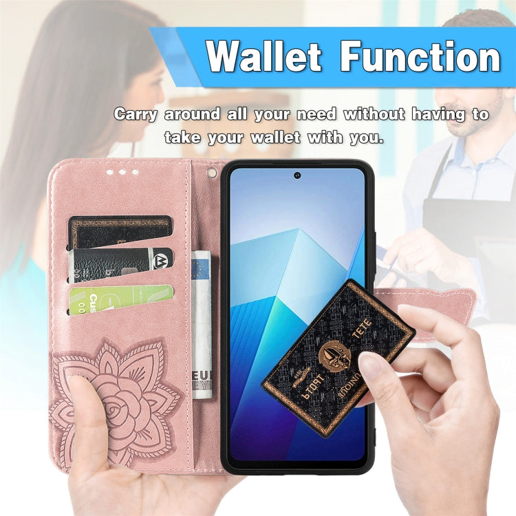 For vivo X100 Butterfly Love Flower Embossed Leather Phone Case(Pink) - X100 Cases by imak | Online Shopping South Africa | PMC Jewellery | Buy Now Pay Later Mobicred