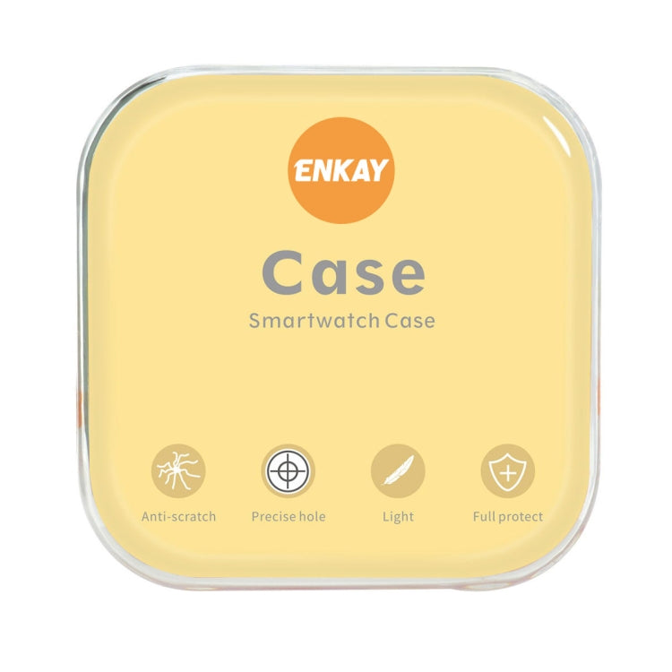For Garmin Forerunner 965 ENKAY Hat-Prince Transparent TPU Frame Drop Protection Case(Orange) - Watch Cases by ENKAY | Online Shopping South Africa | PMC TechLife | Buy Now Pay Later Mobicred