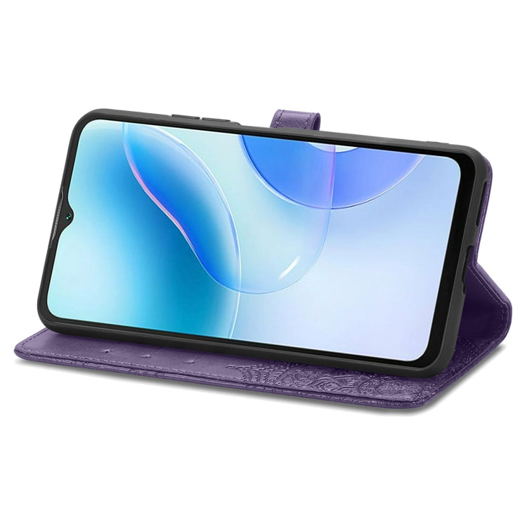 For Blackview A53 Mandala Flower Embossed Leather Phone Case(Purple) - More Brand by PMC TechLife | Online Shopping South Africa | PMC TechLife | Buy Now Pay Later Mobicred