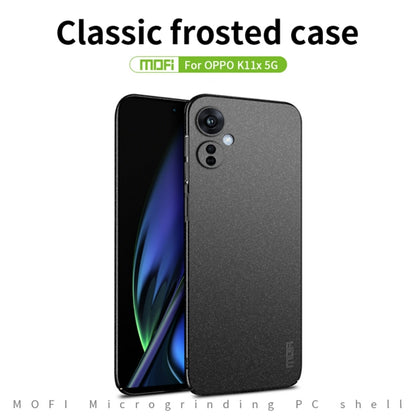 For OPPO K11X 5G MOFI Fandun Series Frosted PC Ultra-thin All-inclusive Phone Case(Gray) - OPPO Cases by MOFI | Online Shopping South Africa | PMC Jewellery