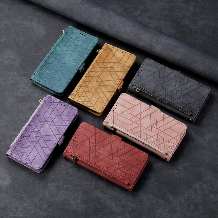 For iPhone 11 Geometric Zipper Wallet Side Buckle Leather Phone Case(Black) - free shipping - PMC TechLife - Order now!